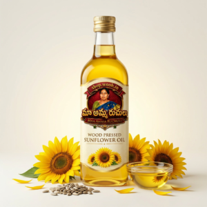 Maa Amma Ruchulu Cold Pressed Sunflower Oil | Wood Pressed Sunflower Oil | Pure Sunflower Cooking Oil